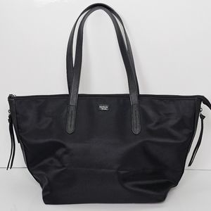 Botkier Bond Nylon with Leather Details Black Tote, Spacious, EUC, 12" x 11.5"